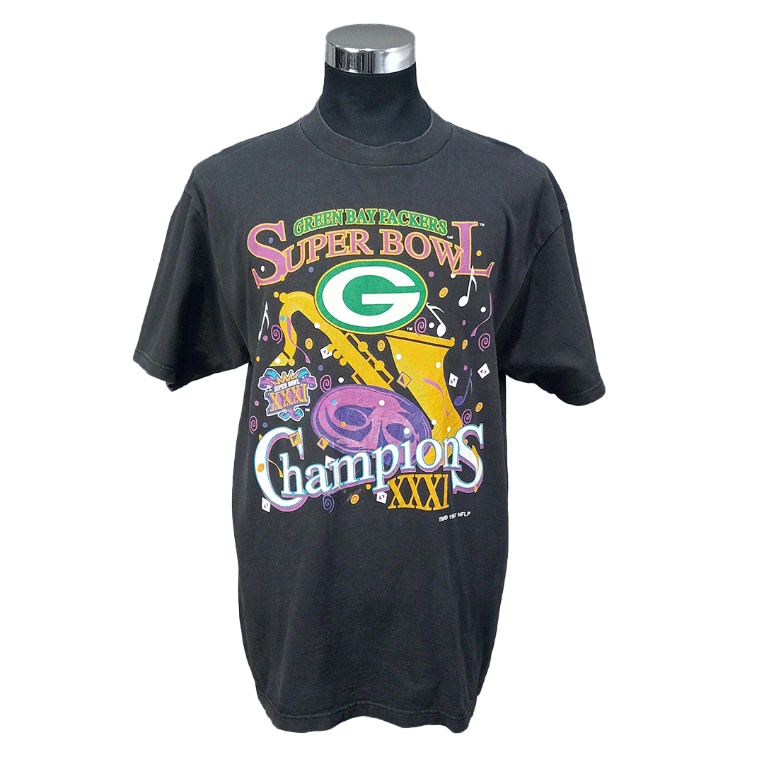 1997 NFL Green Bay Packers Super Bowl Champions Tee Retro,Vintage Used & Sustainable Clothing Dubai