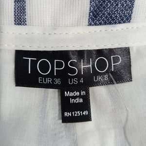 Women Top Shop Striped Belted Short