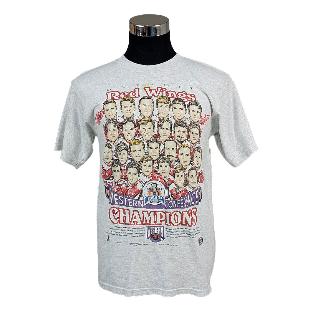 1997 Detroit Red Wings Western Conference Stanley Cup Champions Tee